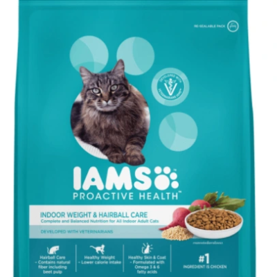 Iams Adult Indoor, Weight and Hairball Care with Chicken